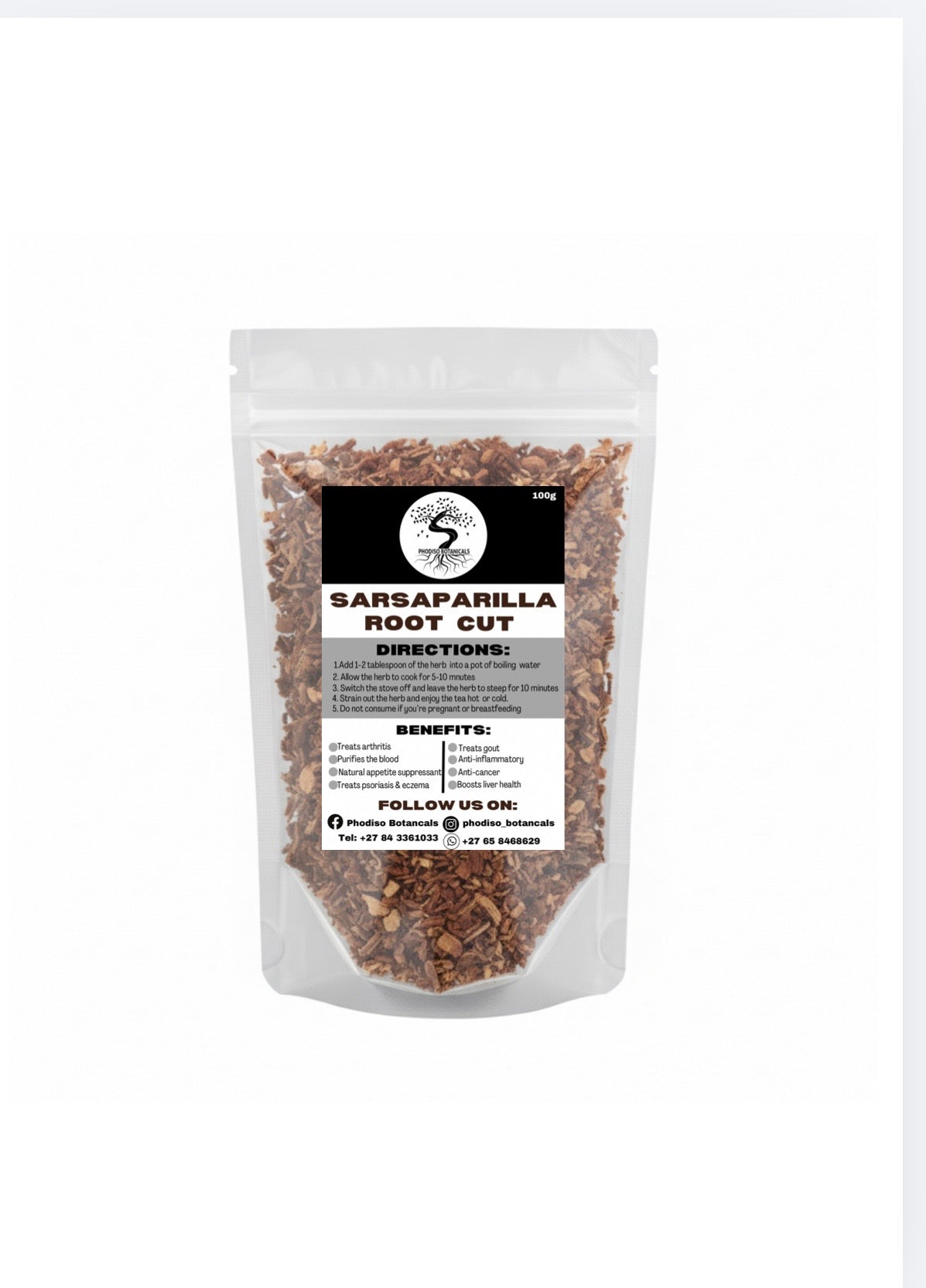 Sarsaparilla Root Cut (100g)